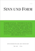Cover: Sinn und Form 2/2020 - SINN und FORM