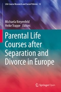 Cover: Parental Life Courses after Separation and Divorce in Europe - Springer