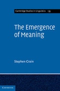 Cover: The Emergence of Meaning - Cambridge University Press