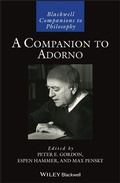 Cover: A Companion to Adorno - Wiley