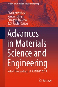 Enlarge image Cover: Advances in Materials Science and Engineering - Springer