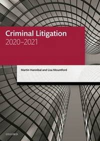 Enlarge image Cover: Criminal Litigation 2020-2021 - Oxford University Press