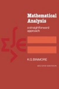 Enlarge image Cover: Mathematical Analysis - Cambridge University Press