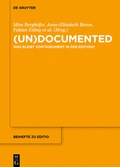 Cover: (un)documented - De Gruyter
