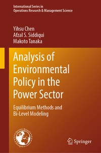 Enlarge image Cover: Analysis of Environmental Policy in the Power Sector - Springer