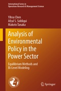 Cover: Analysis of Environmental Policy in the Power Sector - Springer