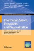 Cover: Information Search, Integration, and Personalization - Springer