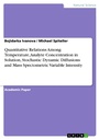 Cover: Quantitative Relations Among Temperature, Analyte Concentration in Solution, Stochastic Dynamic Diffusions and Mass Spectometric Variable Intensity - GRIN Verlag