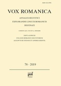 Cover: Vox Romanica 78 (2019) - Narr Francke Attempto