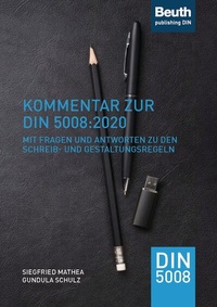 Abbildung von: Kommentar zur DIN 5008:2020 - DIN Media