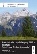 Cover: &Ouml;sterreichische Linguistiktagung 2018 in Innsbruck: Vortr&auml;ge der Sektion "Onomastik" - Praesens Verlag