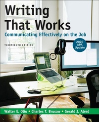 Enlarge image Cover: Writing That Works: Communicating Effectively on the Job with 2020 APA Update - Bedford/Saint Martin's