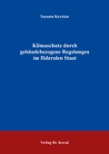 Abbildung von: Klimaschutz durch gebäudebezogene Regelungen im föderalen Staat - Kovac, Dr. Verlag