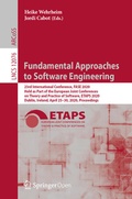 Cover: Fundamental Approaches to Software Engineering - Springer