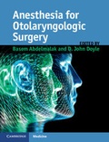 Cover: Anesthesia for Otolaryngologic Surgery - Cambridge University Press