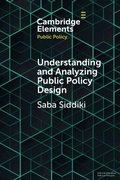 Cover: Understanding and Analyzing Public Policy Design - Cambridge University Press