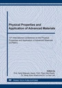 Cover: Physical Properties and Application of Advanced Materials - Trans Tech Publications Ltd
