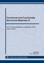 Cover: Functional and Functionally Structured Materials IV - Trans Tech Publications Ltd