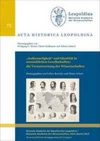 Abbildung von: "Andersartigkeit" und Identität in menschlichen Gesellschaften: die Verantwortung der Wissenschaften - Wissenschaftliche Verlagsgesellschaft