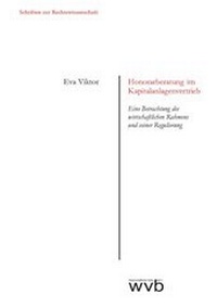 Abbildung von: Honorarberatung im Kapitalanlagenvertrieb - wvb Wissenschaftlicher Verlag Berlin