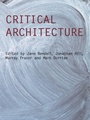 Cover: Critical Architecture - Routledge