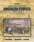 Cover: History of the American Peoples, 1840-1920: A Primary Source Reader - Kendall/Hunt Publishing Co ,U.S.
