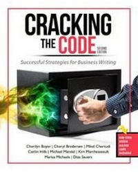Enlarge image Cover: Cracking the Code: Successful Strategies for Business Writing - Kendall/Hunt Publishing Co ,U.S.