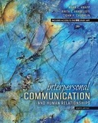 Enlarge image Cover: Interpersonal Communication and Human Relationships - Kendall/Hunt Publishing Co ,U.S.
