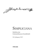 Cover: Simpliciana XLI (2019) - Peter Lang Verlag