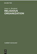 Cover: Religious Organization - De Gruyter Mouton
