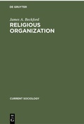 Cover: Religious Organization - De Gruyter Mouton
