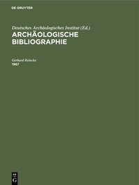 Abbildung von: Archäologische Bibliographie / 1967 - De Gruyter