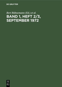 Abbildung von: Band 1, Heft 2/3, September 1972 - De Gruyter