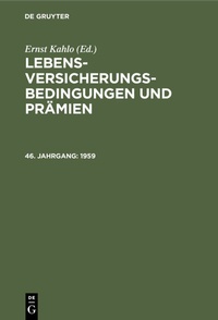 Abbildung von: 1959 - De Gruyter