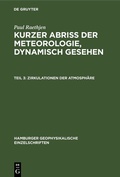 Cover: Zirkulationen der Atmosph&auml;re - De Gruyter