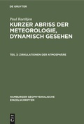 Cover: Zirkulationen der Atmosph&auml;re - De Gruyter