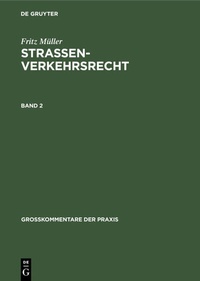 Abbildung von: Straßenverkehrsrecht. Band 2 - De Gruyter