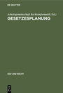 Cover: Gesetzesplanung - De Gruyter