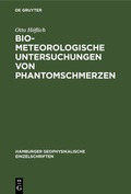 Cover: Biometeorologische Untersuchungen von Phantomschmerzen - De Gruyter