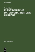 Cover: Elektronische Datenverarbeitung im Recht - De Gruyter