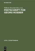 Cover: Festschrift f&uuml;r Georg Roeber - De Gruyter