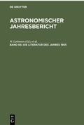 Cover: Die Literatur des Jahres 1965 - De Gruyter