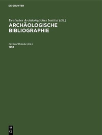 Abbildung von: Archäologische Bibliographie / 1956 - De Gruyter