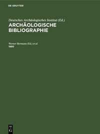Abbildung von: Archäologische Bibliographie / 1990 - De Gruyter