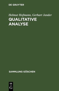 Enlarge image Cover: Qualitative Analyse - De Gruyter