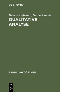 Enlarge image Cover: Qualitative Analyse - De Gruyter