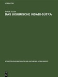 Cover: Das uigurische Insadi-Sutra - De Gruyter