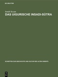 Cover: Das uigurische Insadi-Sutra - De Gruyter