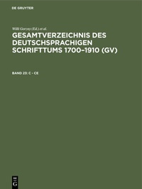 Abbildung von: C - Ce - De Gruyter