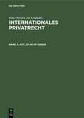 Cover: Art. 20-24 nF EGBGB - De Gruyter